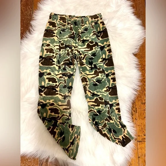 Mini Rodini Velour Camo Pants - Picture 2 of 5